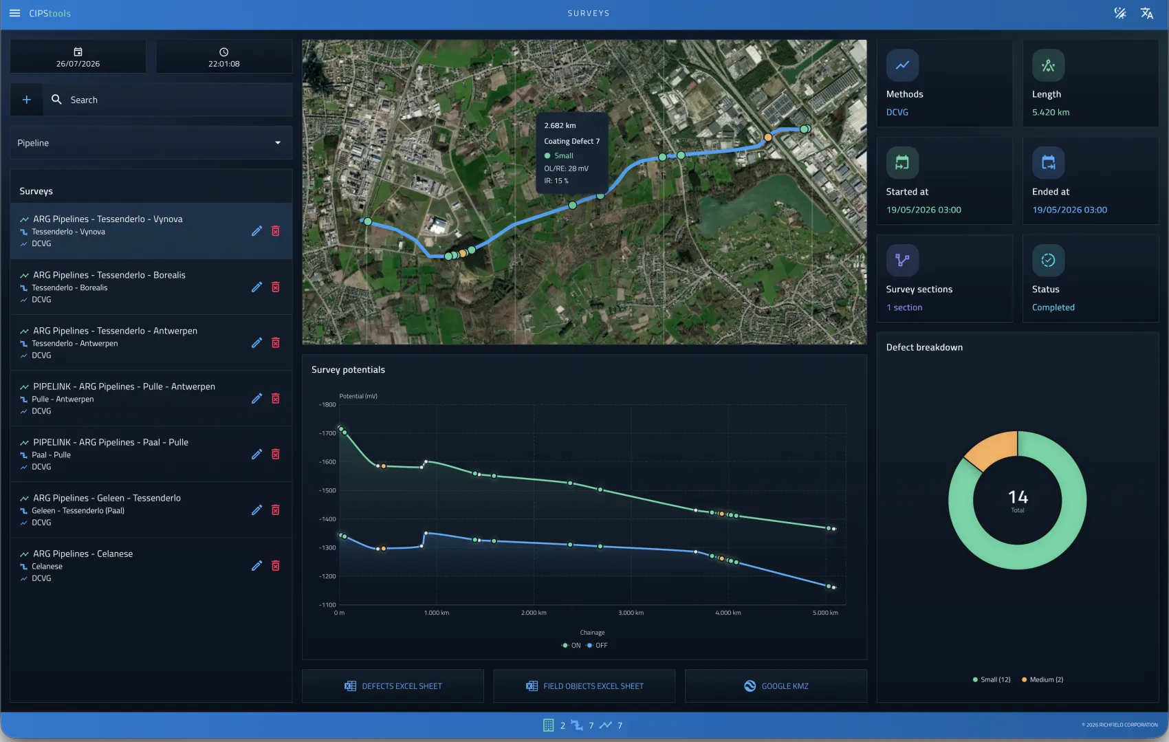 Pipeline Integrity Survey Platform interface preview